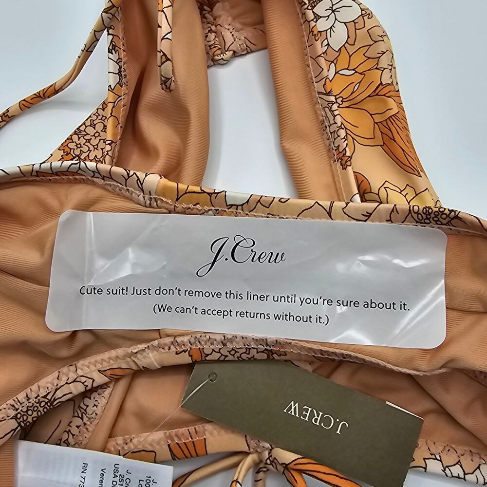 J, Crew Womans size XXL Hipster Curved Cheeky Bikini Bottom Zinna Floral NEW - Picture 5 of 8